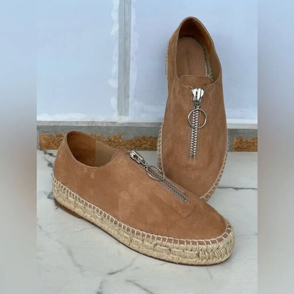 Alexander Wang Shoes - Alexander Wang Tan Devon Suede Espadrille Flats 37